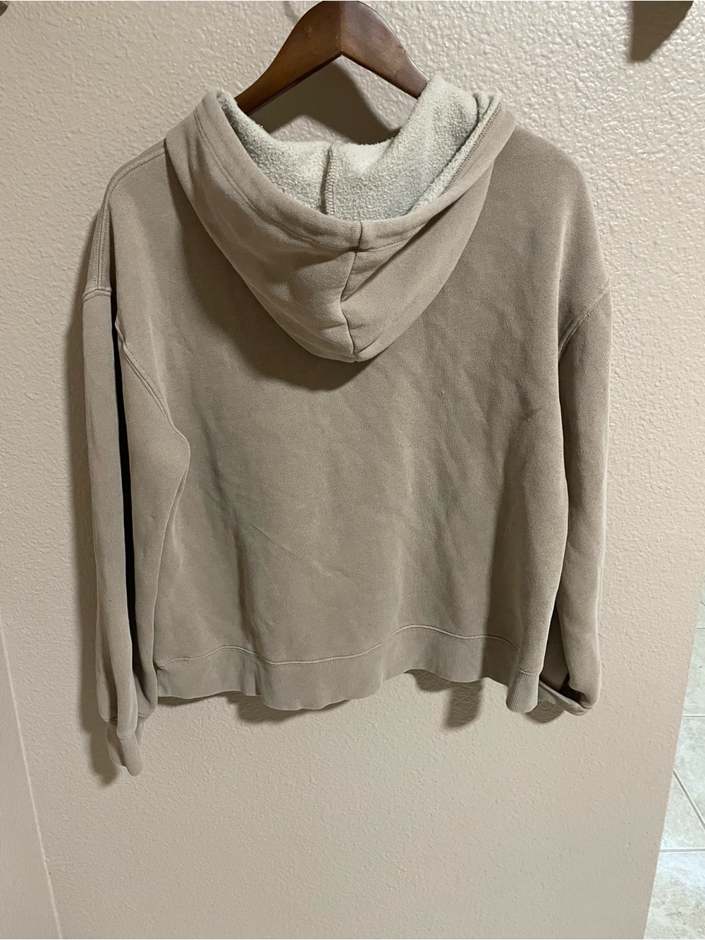 Z Supply Taupe Pullover Hoodie Sweatshirt - Picture 2 of 5